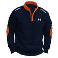 Men's Stand Collar Half Zip Fleece Sweatshirt